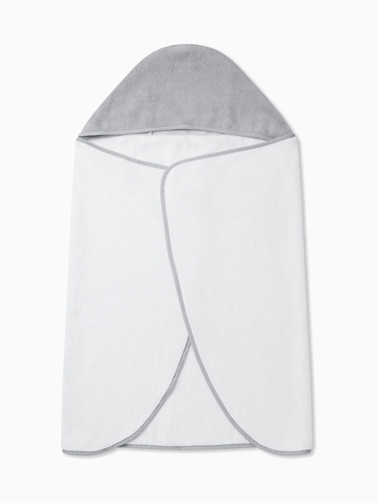 MORI Kids Hooded Organic Cotton White Towel - Image 1 of 3