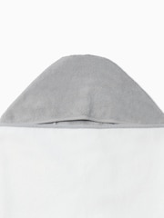 MORI Kids Hooded Organic Cotton White Towel - Image 3 of 3