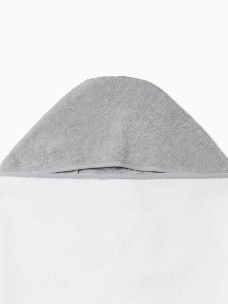 MORI Kids Hooded Organic Cotton White Towel - Image 3 of 3