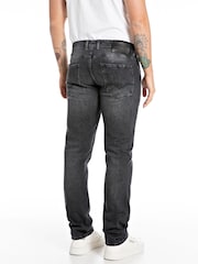 Replay Black Delave Grover Hyperflex Straight Fit Jeans - Image 2 of 3