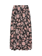 Evans Orange A Line Midi Skirt - Image 6 of 6