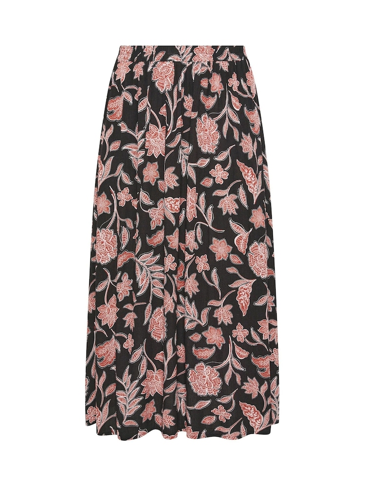 Evans Orange A Line Midi Skirt - Image 6 of 6