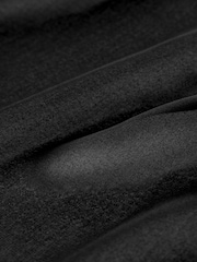 Black Satin Trim Long Sleeve Sheer Shirt - Image 6 of 6