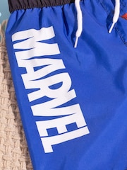 Vanilla Underground Blue Marvel Licencing Boys Swim Shorts - Image 7 of 8