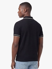 Luke 1977 Black Vesuvius Waffle Polo Shirt - Image 2 of 5