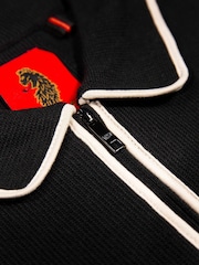 Luke 1977 Black Vesuvius Waffle Polo Shirt - Image 5 of 5