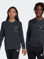 adidas Originals Grey 100% Cotton Long Sleeve T-Shirt - Image 1 of 5