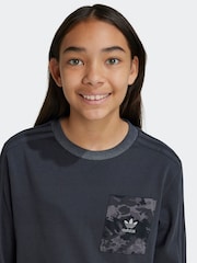 adidas Originals Grey 100% Cotton Long Sleeve T-Shirt - Image 4 of 5