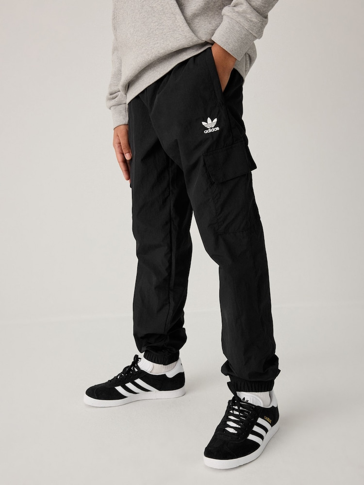 adidas Originals Black Kids Cargo Tracksuit Bottoms - Image 1 of 6