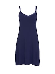 Cyberjammies Blue Ribbed Jersey Strappy Hidden Support Short Nightdress - Image 4 of 4