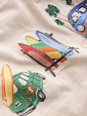 Boden Natural Linear Stitch T-Shirt - Image 4 of 4
