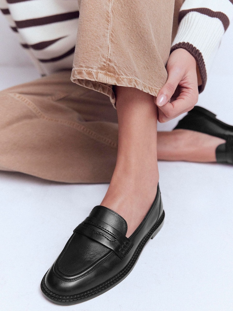 Boden Black Nya Penny Loafers - Image 2 of 7