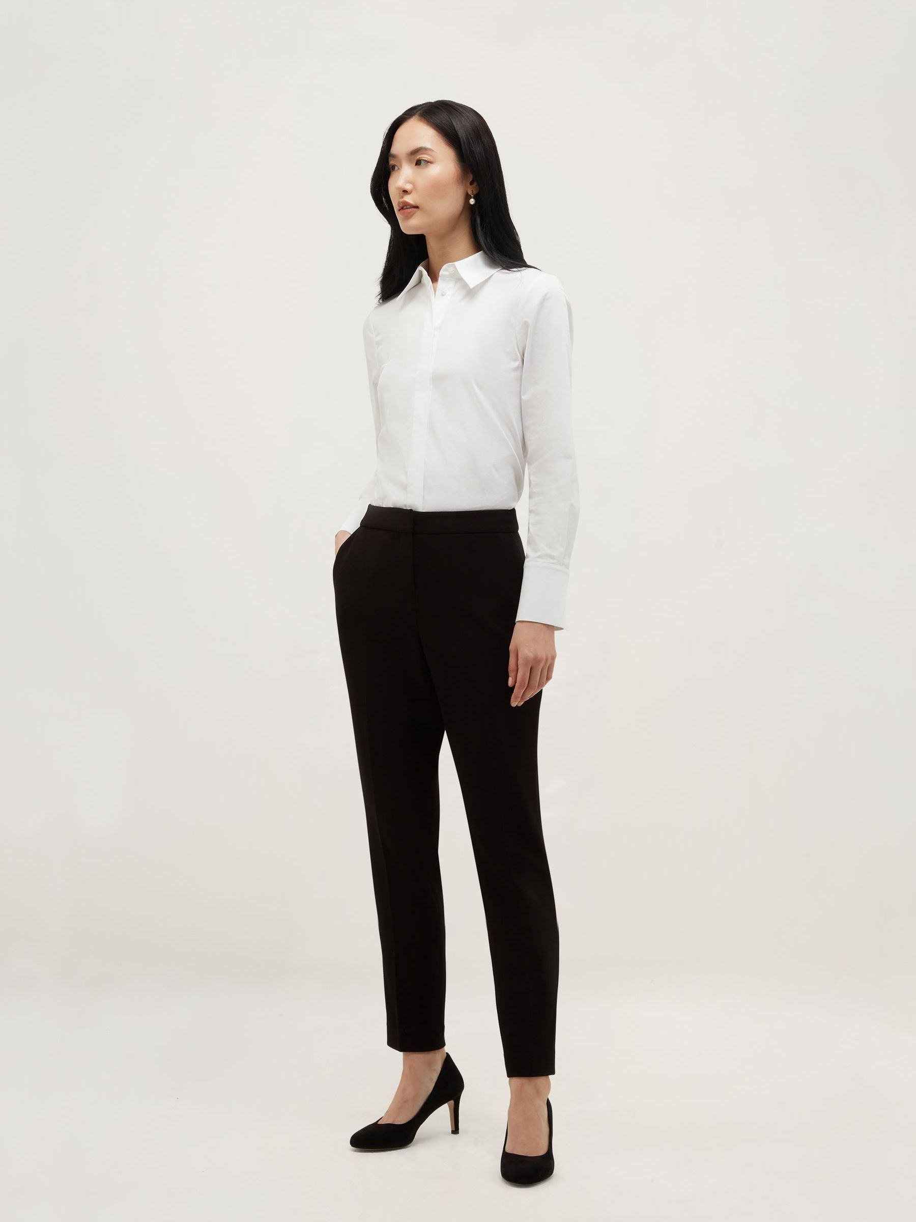 Hobbs Women's Black Petite Lea Slim Trousers