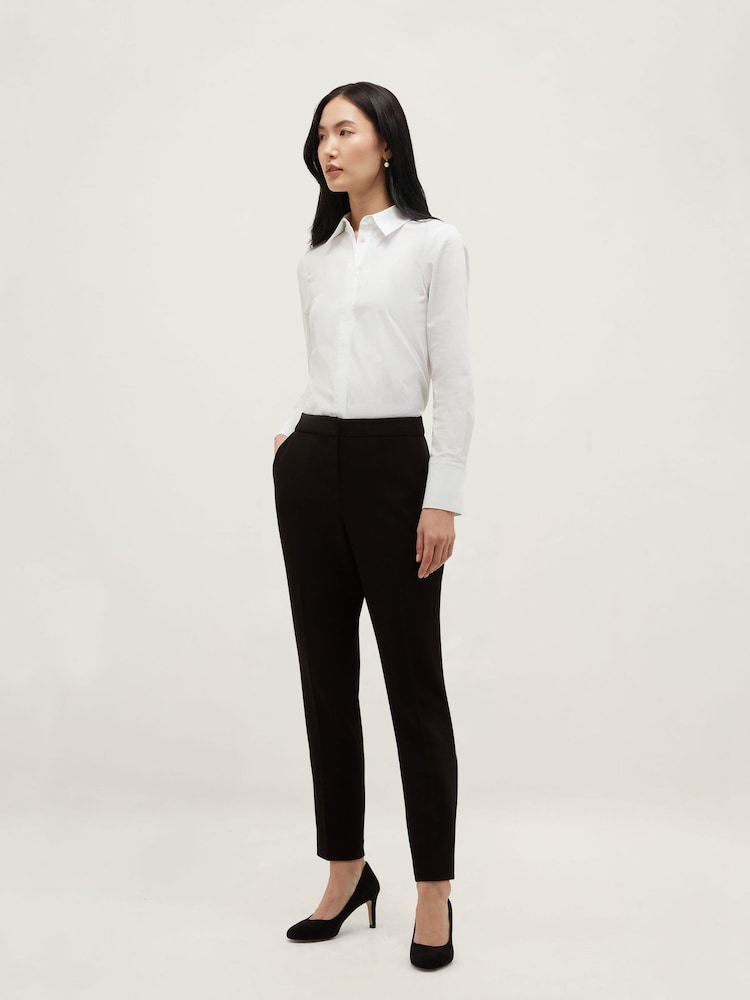 Hobbs Black Petite Lea Slim Trousers - Image 1 of 5 Hobbs Black Petite Lea Slim Trousers - Image 1 of 5