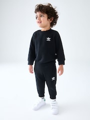 adidas originals Black Crew Tracksuit Set - Image 1 of 6