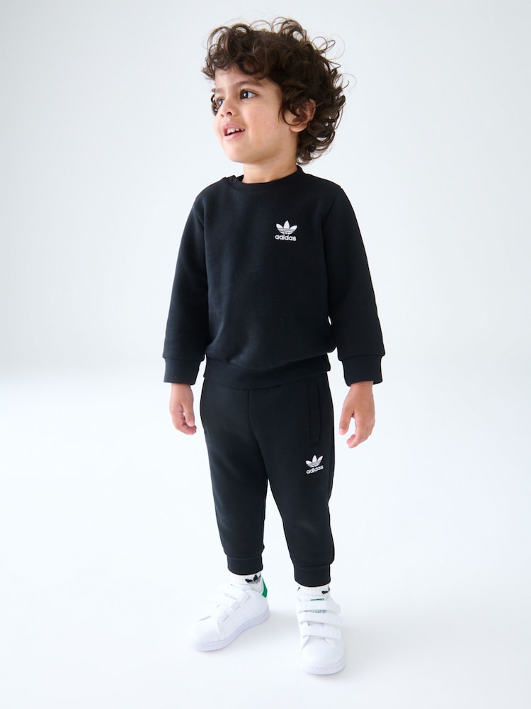 adidas originals Black Crew Tracksuit Set - Image 1 of 6