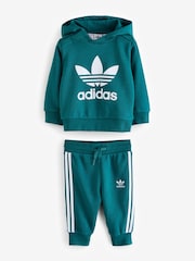 adidas Originals Green Kids Adicolor Hoodie Set - Image 1 of 8
