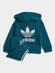adidas Originals Green Kids Adicolor Hoodie Set - Image 2 of 8