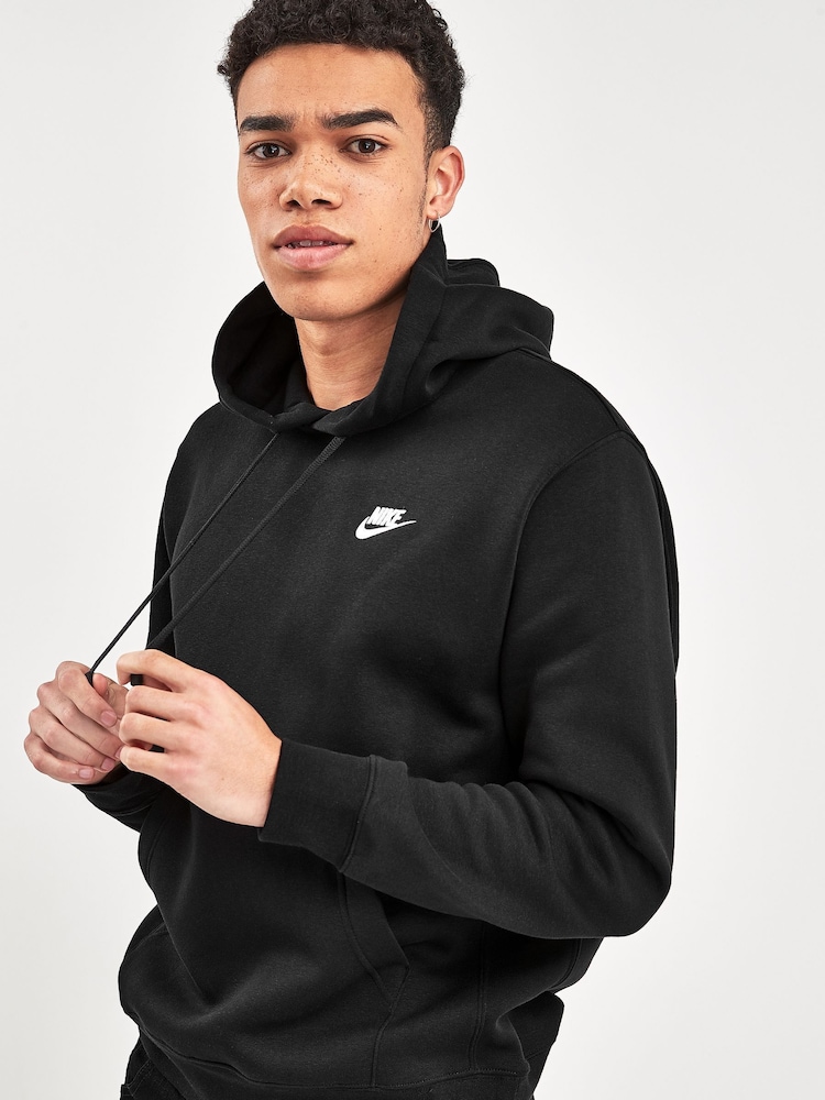 Nike Black Club Pullover Hoodie - Image 1 of 6