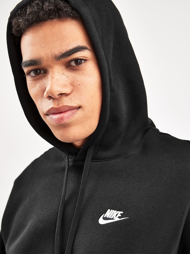 Nike Black Club Pullover Hoodie - Image 3 of 6