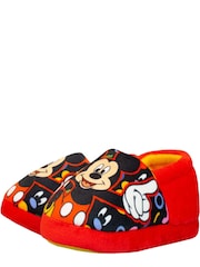 Character Red Mickey Mouse Fleece Printed Slippers - Image 2 of 5
