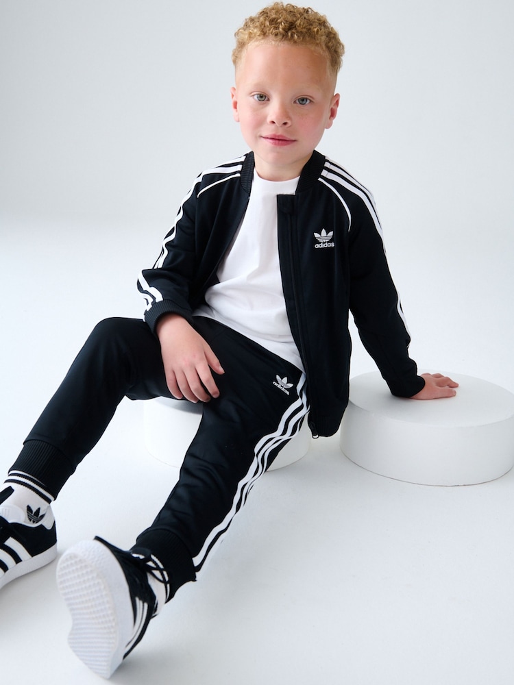 adidas Black Adicolor Kids SST Tracksuit - Image 2 of 5