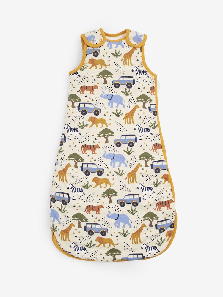 JoJo Maman Bébé Oatmeal Safari 2.5 Tog Sleeping Bag - Image 1 of 2