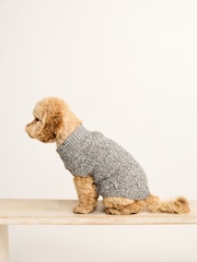 Charcoal Grey Cable Stitch Dog Jumper - Image 2 of 9