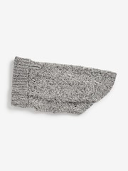 Charcoal Grey Cable Stitch Dog Jumper - Image 6 of 9