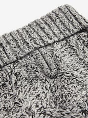 Charcoal Grey Cable Stitch Dog Jumper - Image 8 of 9