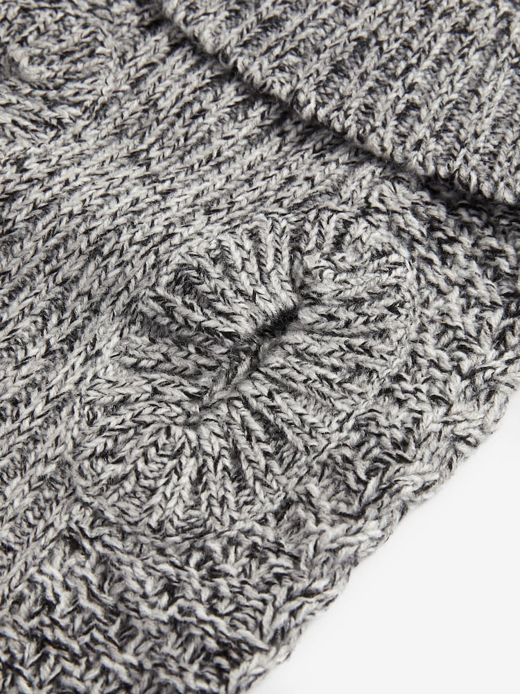 Charcoal Grey Cable Stitch Dog Jumper - Image 9 of 9