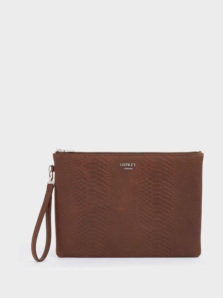 بني - كيس​​​​​​​ جلد The Nevada من Osprey London - صورة 1 من 3