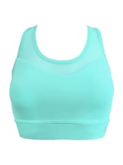 Pour Moi Blue Energy Mesh Insert Crop Top - Image 4 of 5