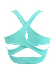 Pour Moi Blue Energy Mesh Insert Crop Top - Image 5 of 5