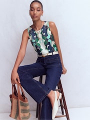Boden Cream Relaxed Sleeveless Shell Top - Image 4 of 6