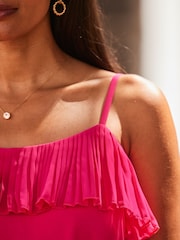 Sosandar Pink Ruffle Yoke Cami Top - Image 5 of 5
