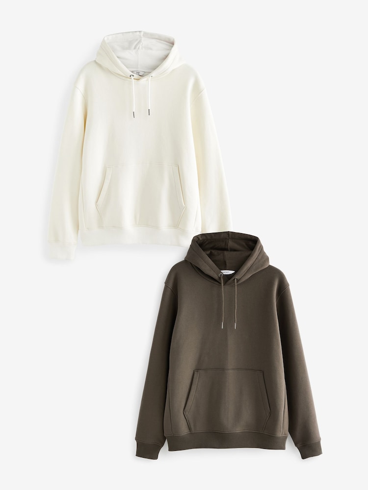 Ecru/Brown 2 Pack Hoodies - Image 1 of 10