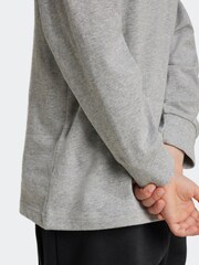 adidas Grey Kids Long Sleeve 100% Cotton Top - Image 4 of 6