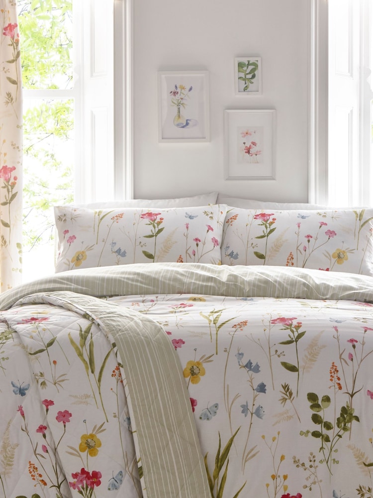 Juego de funda de edredón y funda de almohada con estampado primaveral de flores Glade de Dreams & Drapes - Imagen 1 de 1