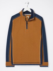 FatFace Yellow Airlie Fleece Collared Sweat Top - Image 5 of 5