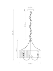 Chrome Ashdown 6 Light Chandelier Ceiling Light - Image 4 of 7