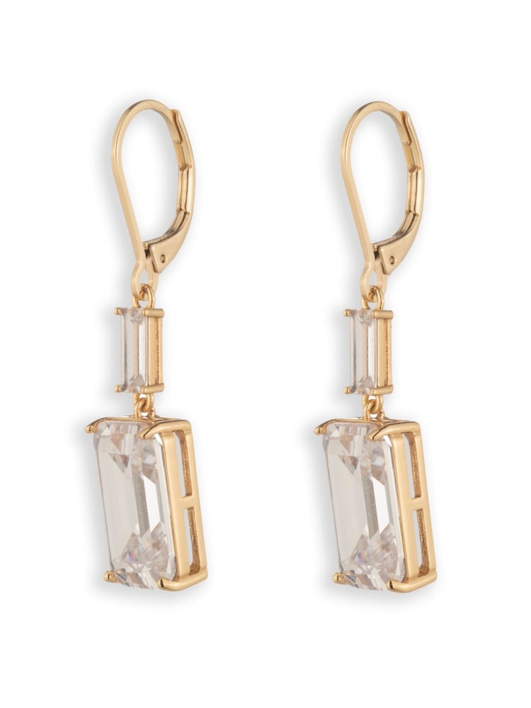 Lauren Ralph Lauren Crystal Double Drop Earrings - Image 2 of 3 Lauren Ralph Lauren Crystal Double Drop Earrings - Image 2 of 3