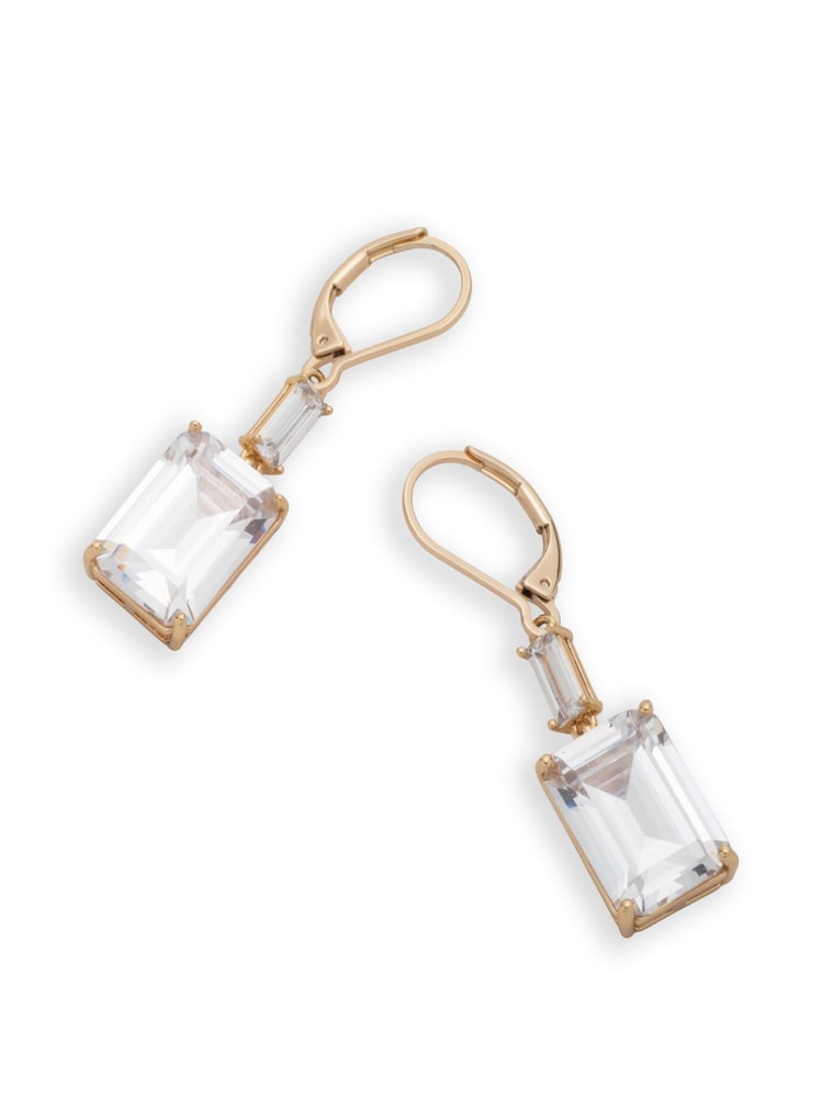 Lauren Ralph Lauren Crystal Double Drop Earrings - Image 3 of 3 Lauren Ralph Lauren Crystal Double Drop Earrings - Image 3 of 3