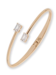 Lauren Ralph Lauren Crystal Baguette Bypass Cuff Bangle - Image 1 of 3
