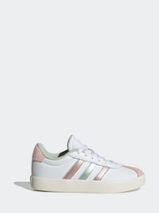 adidas White/Silver Junior Sportswear VL Court Trainers - Image 1 of 8