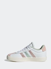adidas White/Silver Junior Sportswear VL Court Trainers - Image 2 of 8