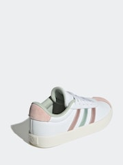 adidas White/Silver Junior Sportswear VL Court Trainers - Image 4 of 8