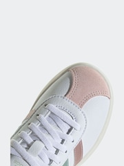 adidas White/Silver Junior Sportswear VL Court Trainers - Image 7 of 8
