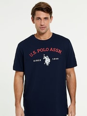 U.S. Polo Assn. Navy Blazer Graphic 100% Cotton T-Shirt - Image 1 of 7