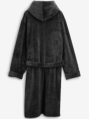 Slate Grey Supersoft Hooded Dressing Gown - Image 3 of 5